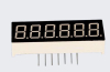 6 digit led display 0.5 inch amber color for instrumentation