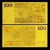 Netherland 100 Gulden Gold Foil Banknote Pure 99.9% 24K Gold Plated For Souvenir Gift