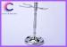 Slim chrome razor and brush stand for barber shop , stainless steel shaving stand