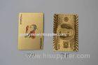 24 carat Gold foil Plated Playing Cards for Entertainment / Gambling tool