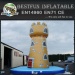 Inflatable castle climbing wall with safety belt