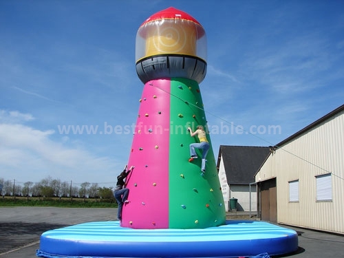 Durable PVC tarpaulin Climbing inflatabe pharos wall