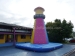 Artificial inflatable climbing wall