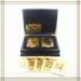 OEM Luxury Two Deck 3D art Gold Playing Cards with wooden box