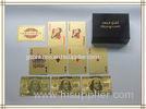 Engrave Printing 24K Gold Playing Cards , Entertainment Gold Plated Poker