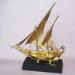 Zinc alloy Engrave Golden Ship Model for collection Souvenir Gifts