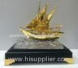 24k gold plating Metal Golden Ship Model , Arab Business ship model