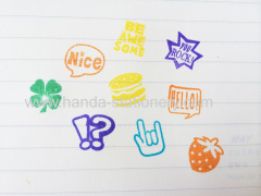 Custom kids plastic stamp set wwoden stamp