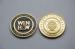 Round custom design metal poker chips 24k gold Commemorative Coins thickness 3mm