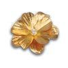 Handmade Valentine's day 24k gold foil rose flower brooch promotion gift