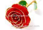 Red Manual Gold Dipped Rose Valentine's Day gift flower love Length 30cm * 6cm