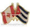Canada flag metal Custom Badges , sandblasted flag pin badge