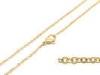 Fashion Gold Plated Stainless Steel Chains Necklace Flat Oval Ring Link For Women