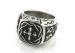 Unique Engraved Stainless Steel Masonic Rings With Magic Cross In Craved Lines