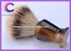 Men's shaving brushes with horn handle silver tip badger hair deluxe gift for male