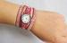 Lady Leather Wrap Around Wrist Watch Handmade Water Resistant Gift Watch