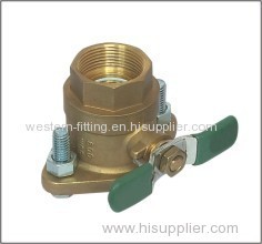 Brass Flanged Ball Valve NPT Thread