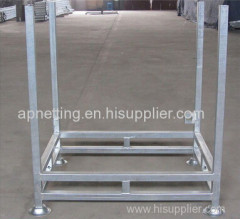 warehouse storage steel stacking rack pallet cage/metal removable posts Foldable stack storage tire pallet factory