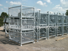 Heavy duty warehouse steel stacking rack cage pallet/detachable steel storage pallet rack/Adjustable storage pallet