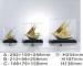 Engrave Arab Business boat Metal Golden Ship Model with 24k gold plating