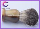 Custom Logo Black Badger Shaving Brushes , travel badger brush for men