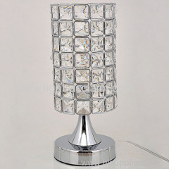 Small bedroom bedside crystal table lamp for sale
