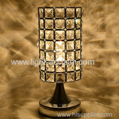Small bedroom bedside crystal table lamp for sale