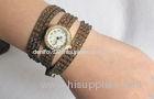 Trendy Leather Strap Watch Custom 3 ATM Men Wrist Watch For Gift