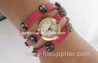 Lady Leather Wristband Watch Quartz Analog watch With Rhinestone
