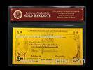 Engrave 24k Gold Banknote With 10 Common Wealth Of AUSTRALIA