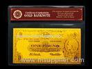 Engrave 24k Gold Banknote Old AUD Double Logo Gold Paper Money