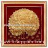 Home Business decoration Red gold foil crafts Peacock 63cm * 63cm