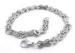 Adjustable Silver Stainless Steel Bangle Bracelets With Double Bone Charms Link