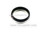 Custom Two Tone Silver And Black Stainless Steel Mens Ring 2 Layer Circle