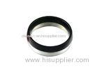 Custom Two Tone Silver And Black Stainless Steel Mens Ring 2 Layer Circle