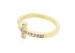 Gold Plated Mini Stainless Steel Rings for Women With Clear Crystals