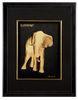 Art Handcrafted Gold Foil Elephants Crafts for office decoration