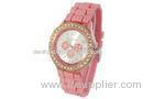Waterproof Geneva Style Analogue Watch Custom Silicone Womens Watch