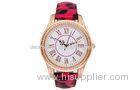 Leopard Leather bands Wrist Watch waterproof unisex buckle watch