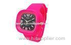 Rose Pink Fashion Silicone Wrist Watch 3 ATM Waterproof Ladies Watches