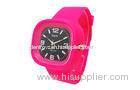 Rose Pink Fashion Silicone Wrist Watch 3 ATM Waterproof Ladies Watches