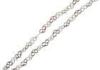 Decorative 2mm Long Flat Two Hole Sterling Silver Heart Link Chain Necklace