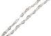 Decorative 2mm Long Flat Two Hole Sterling Silver Heart Link Chain Necklace