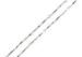1.2mm Craved Pillar Link Sterling Silver Chains With Double Head Line Claw Clasp
