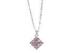 Square Chessboard Engraved 925 Sterling Silver Chain Necklace With Pendant