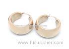 Shiny Round Ladies Stainless Steel Earrings , Titanium Hoop Earrings For Sensitive Ears