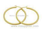 50 mm Big Circle 316 Stainless Steel Mens Earrings Gold Fashion Jewelry