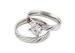 Classic Engraveable Stainless Steel Wedding Rings With Clear Zircon For Couples