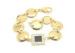Flat Round Charms Link Stainless Steel Bangle Bracelets , Double Layer Clear Crystal Circle