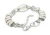 Custom Punk Rock Style Mens Stainless Steel Chain Link Bracelet For Jewelry Making